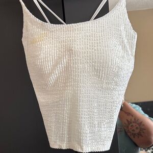 Elegant White Textured Camisole